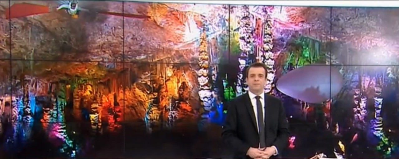 Tournage dans la Grotte Tournage dans la Grotte